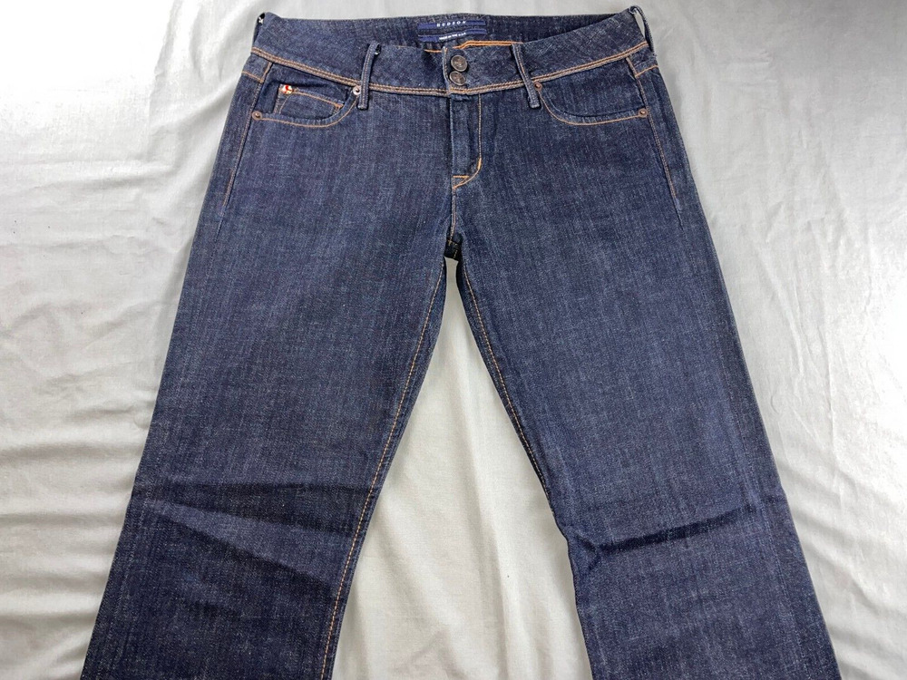 Hudson W112DHK Fray Bootcut Lightweight Stretch Denim Jeans. Women's 28, EUC!!